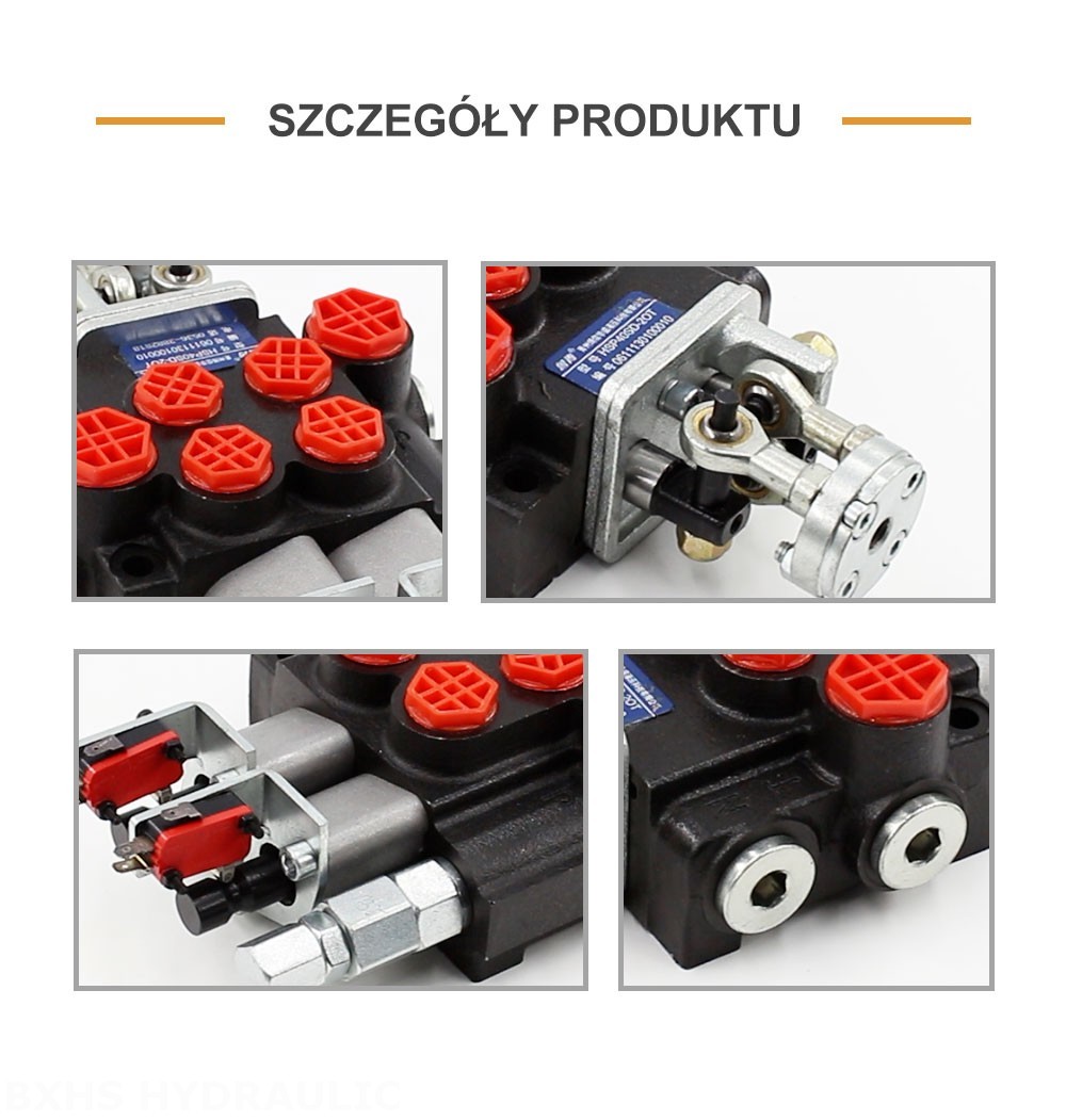 P40 Micro Switch Dźwignia sterownicza 2 Szpule Zawór kierunkowy monoblokowy